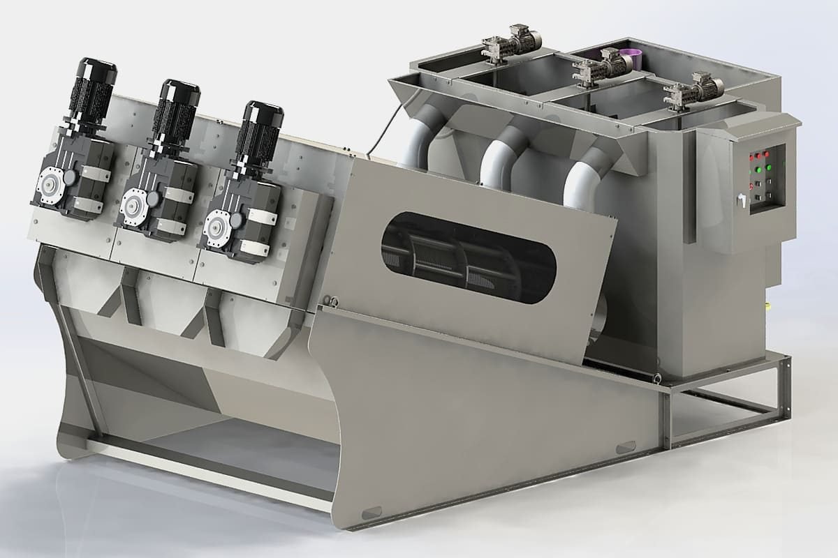 Máy ép bùn trục vít MEB-163-SS