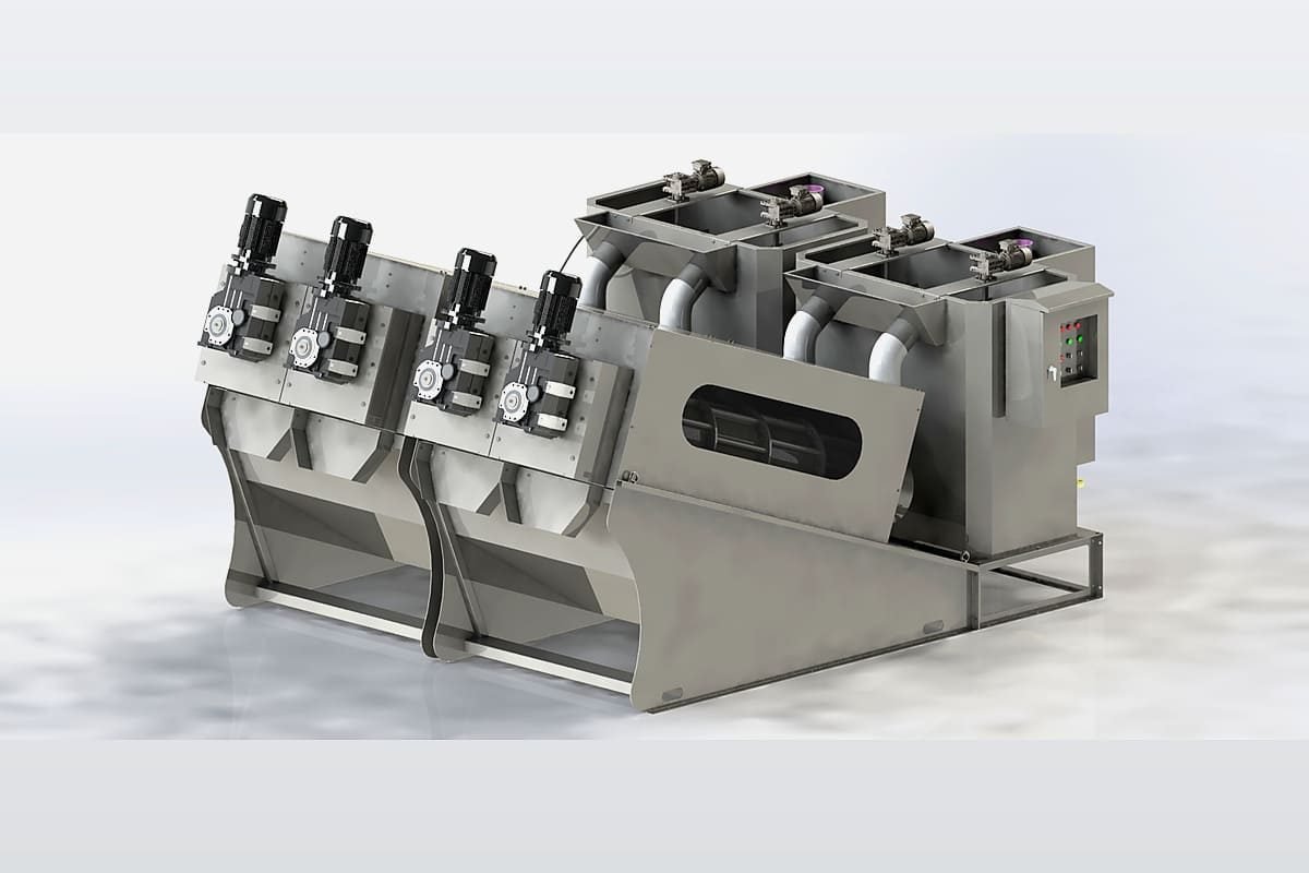 Máy ép bùn trục vít MEB-164-SS