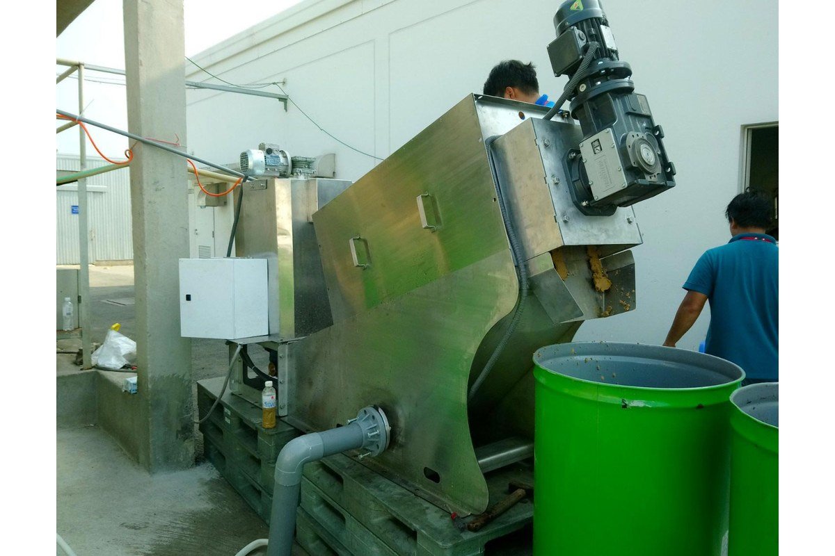 Máy ép bùn thủy sản tại Công ty Cổ phần Bá Hải