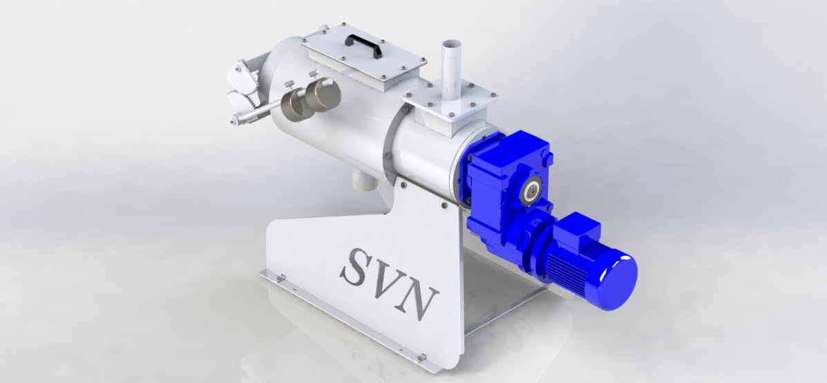 Máy ép phân hữu cơ sử dụng công nghệ trục vít